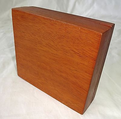 1980s Haitian Mahogany Covered Box w Painted Pelican Motif by R. Dupiton (Stea)