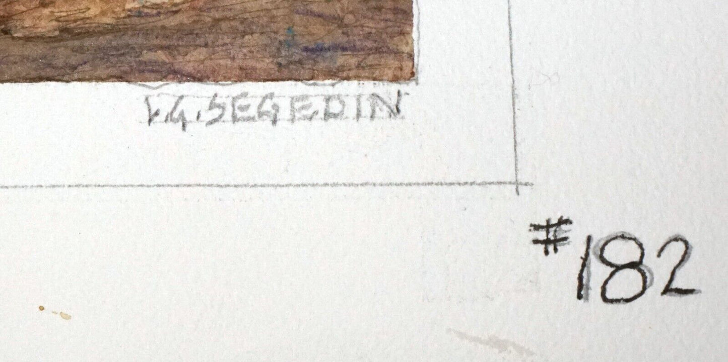 Hawaii Watercolor Painting Waimanalo Beach Ironwoods by Larry Segedin #182