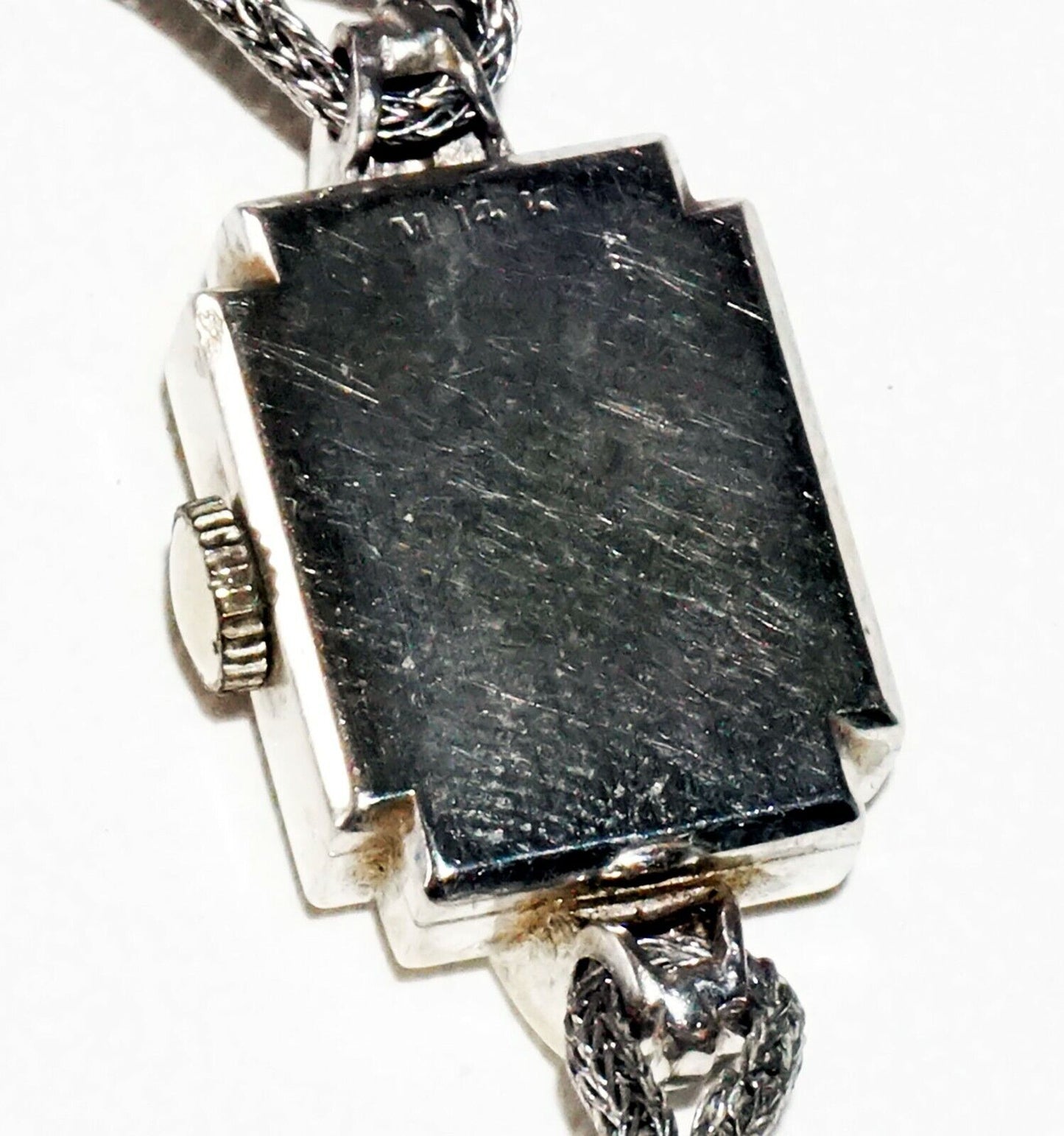 70s Swiss 14k White Gold Diamond Ladies by Seeland Baylor Watch Co. (TaE)#74