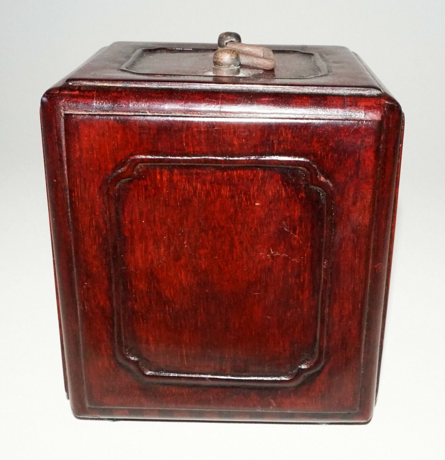 20C Chinese Hardwood 3x Drawer Mini Travel Chest w. Handle (CWo)