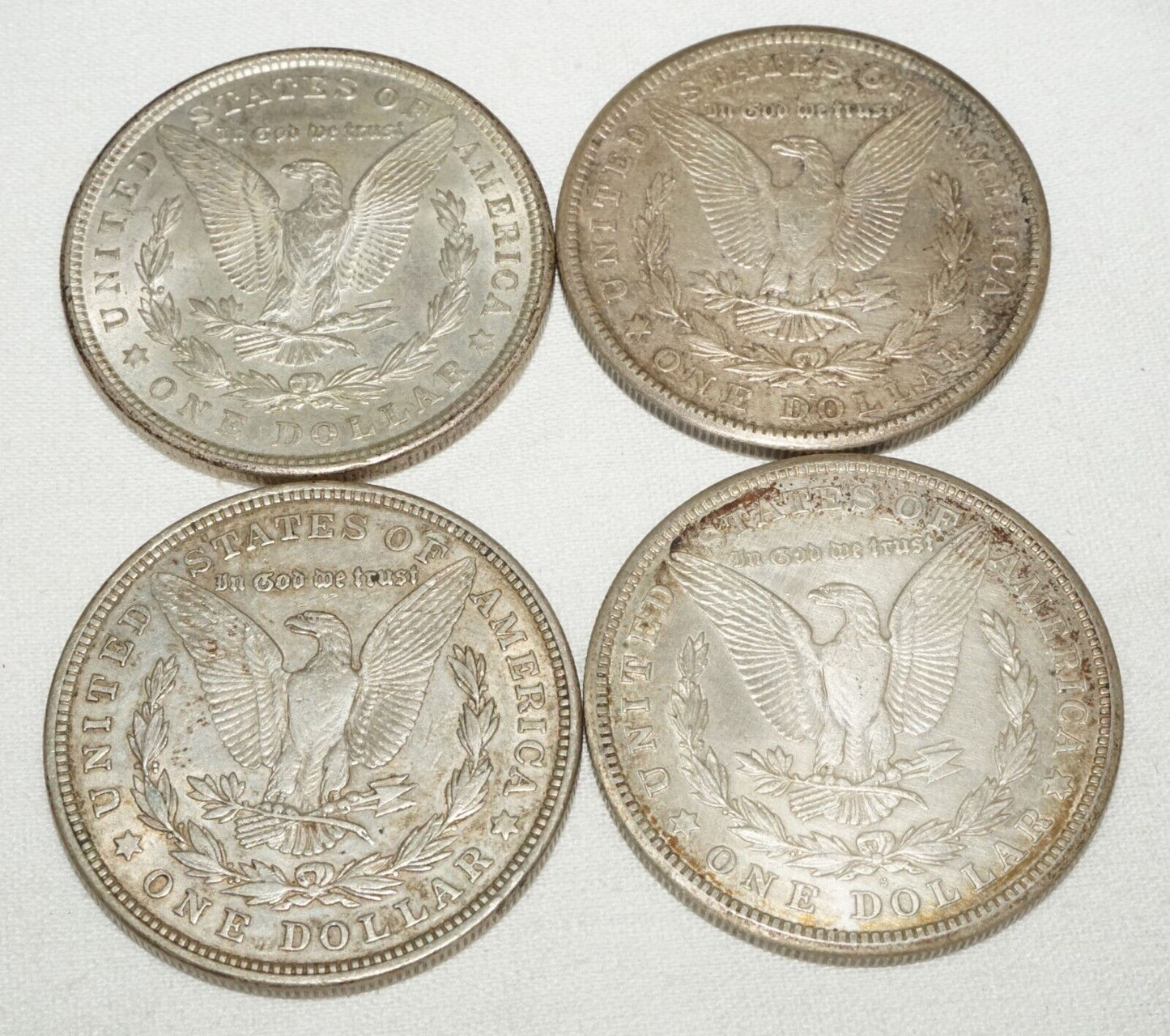 4Pc 1921 US Circulated $1 Silver Morgan Dollar Coins (KiL)