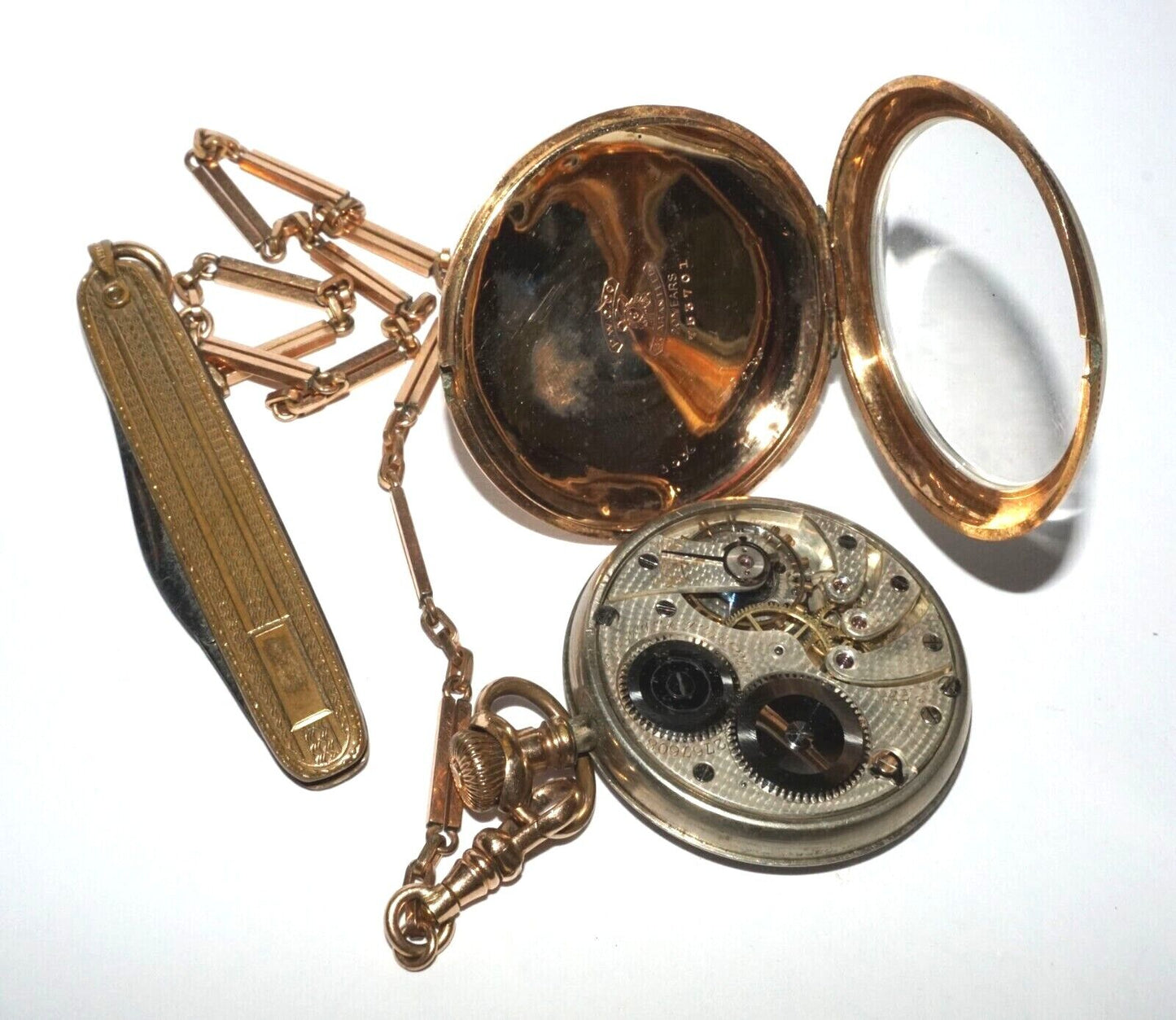 1912 Swiss Longines Pocket Watch Movement for Klee & Groh Rochester N.Y. (LeL)