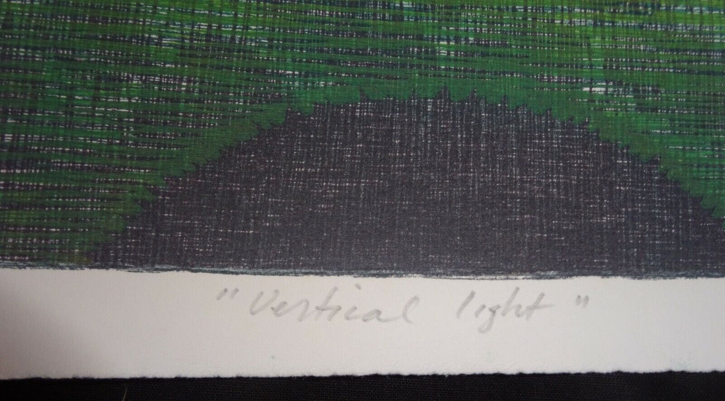 02 Hawaii Woodcut Print 74/75 "Vertical Light" by Hiroki Morinoue (b.1947)(AHB)