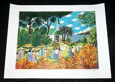 1980s Hawaii Silkscreen Print AP "Kona Wedding" by Guy Buffet (B.1943)(BoP)