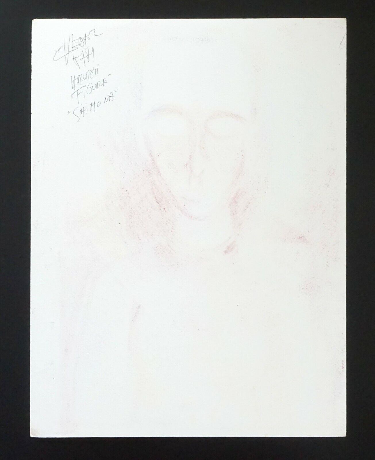 France HI Outsider Art Color Pencil Painting Portrait by Claude Vedel (EtJ)#67