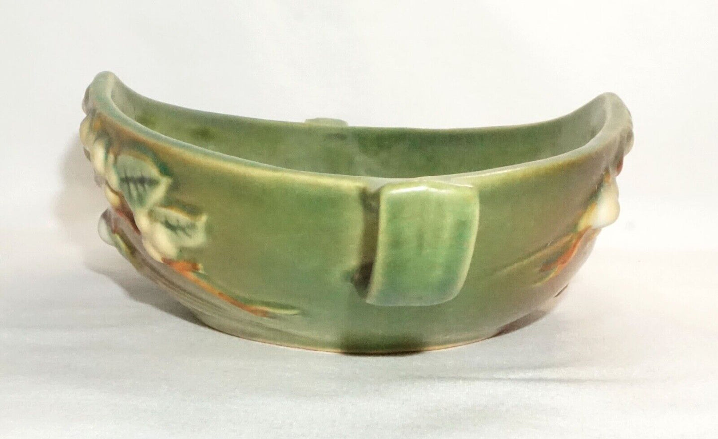 Vintage Roseville Pottery Snowberry Console Bowl -Shape 1BL2-10 Fern Green (NeW)