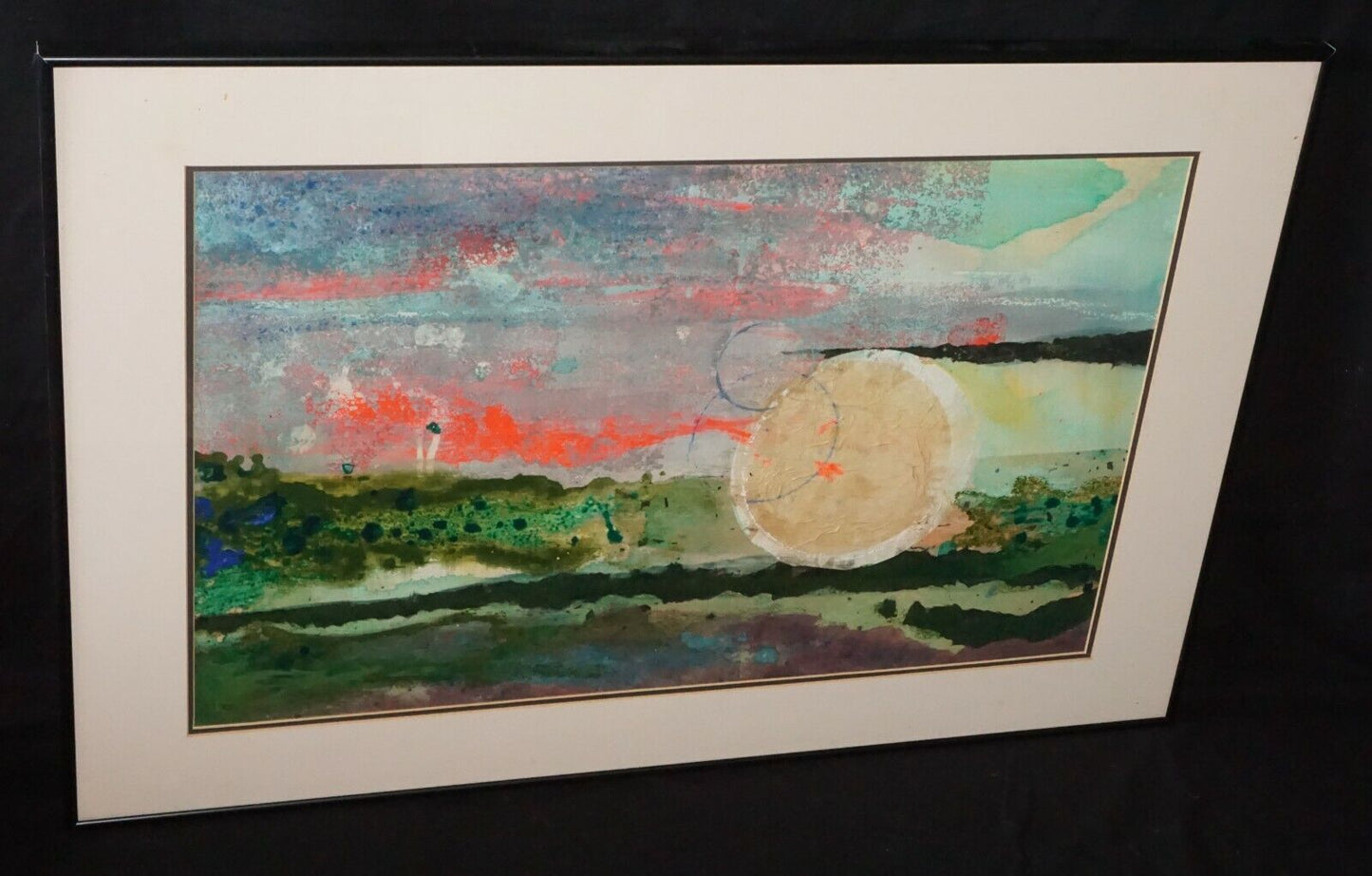 Hawaii Modernist Mixed Media Painting Celestial Voyage by Warren Stenberg (PiJ)