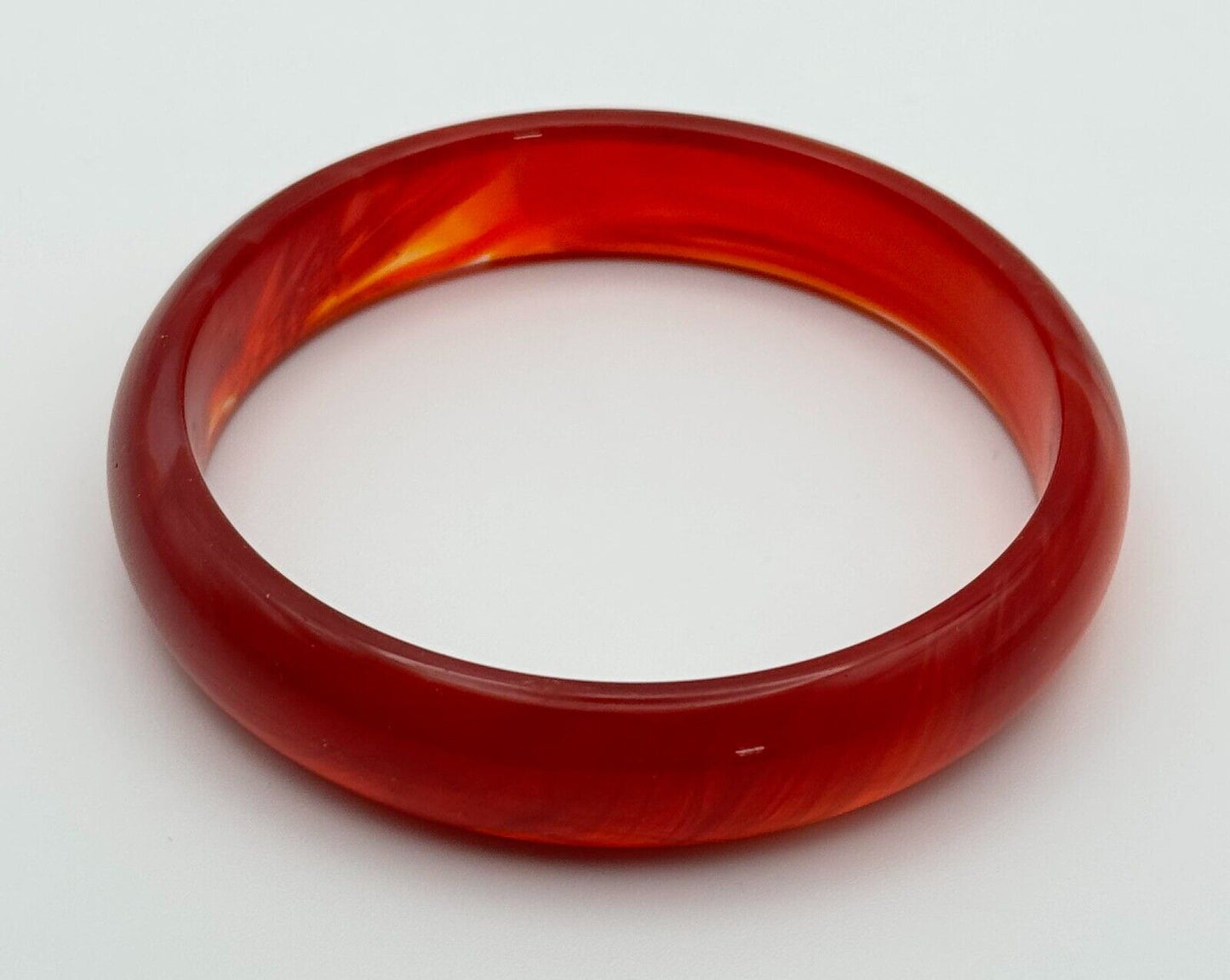Vintage Red Agate Bangle Bracelet 14mm (1450)