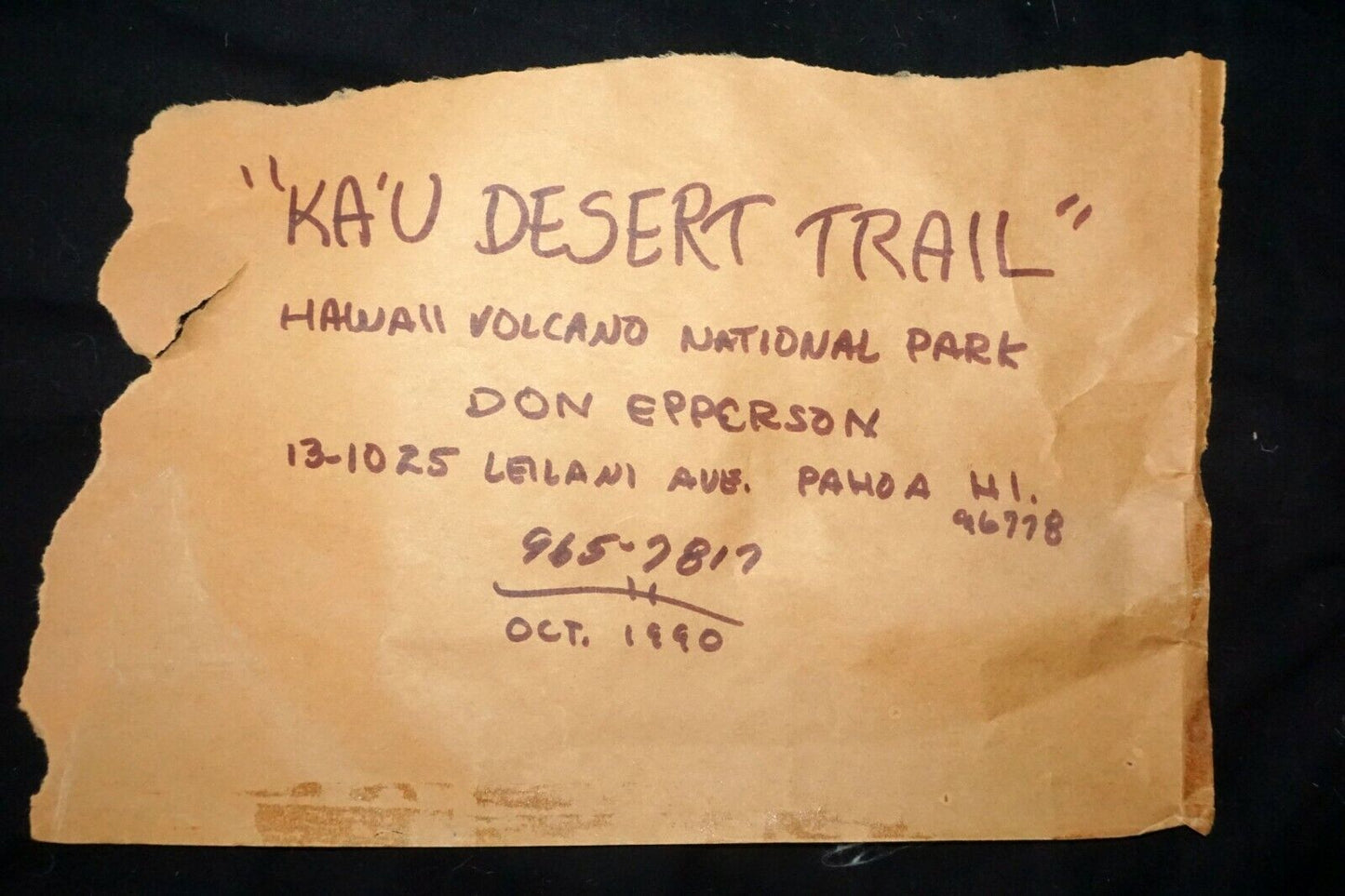 '91 Hawaii Oil Painting Paniolo Fence Repair Ka'u Desert Trail Don Epperson (MaM