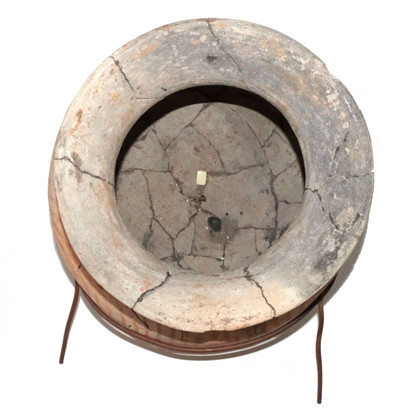 1600BCE Thai Ban Chiang Huge Chard Assembled Vessel w. Red Motifs (Mil) IC