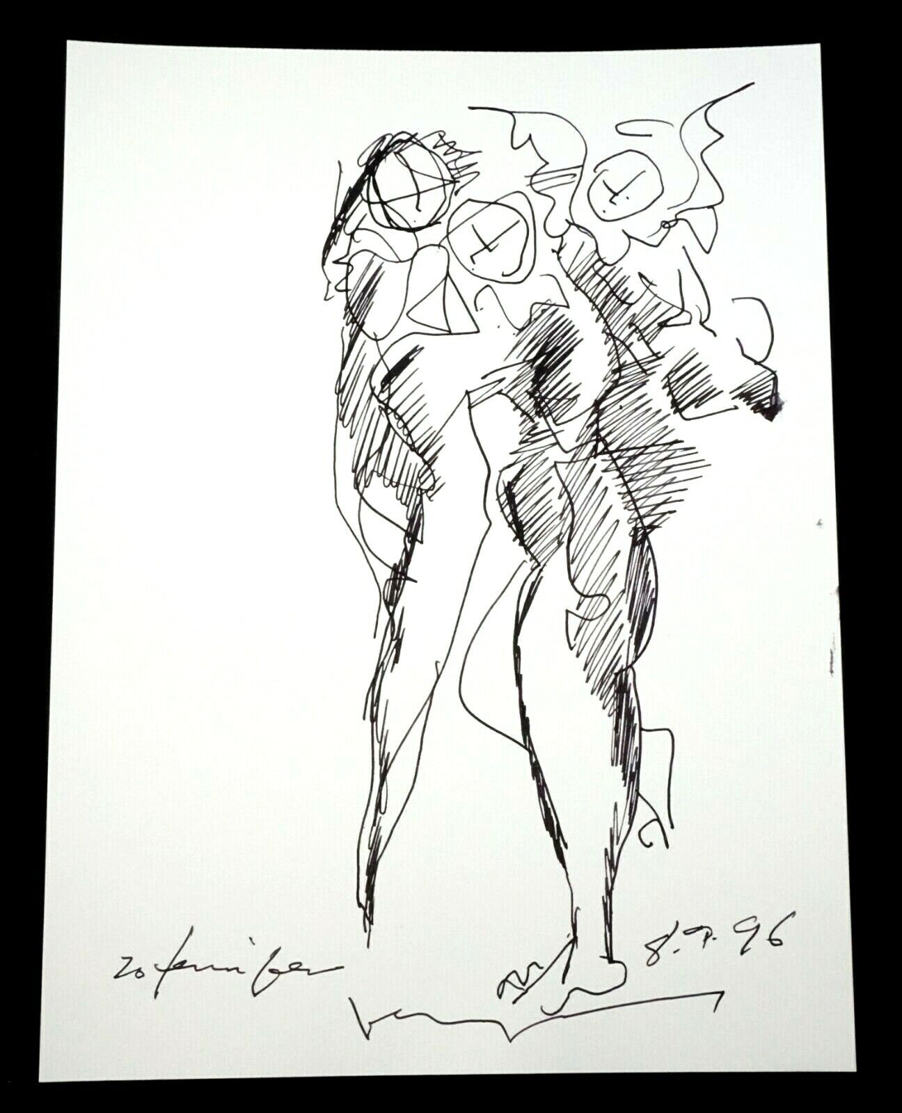 '96 Chinese Hawaii Drawing Figures & Angel by John Chin Young (1909-1997)(SaJ)39