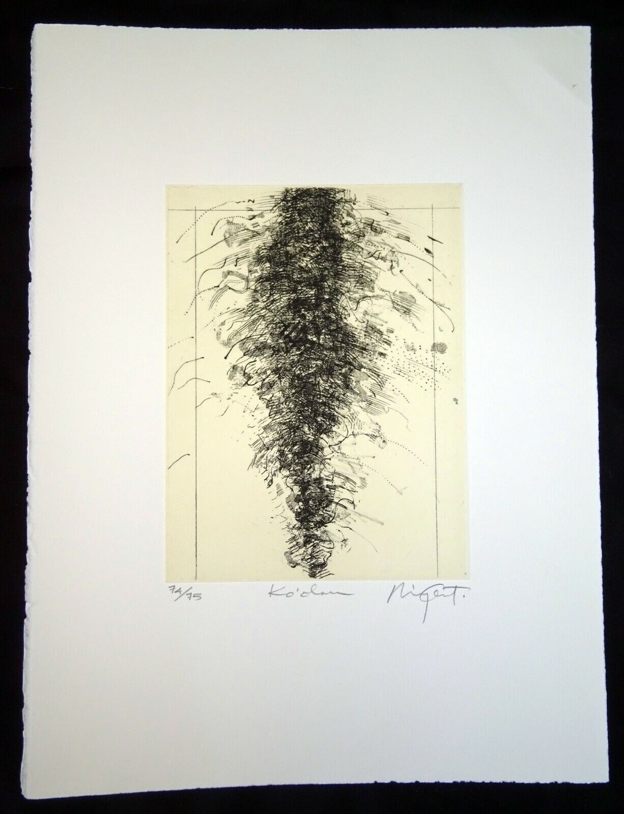 02 Hawaii Intaglio Etching Print 74/75 "Ko'olau" Mountain Wayne Miyamoto