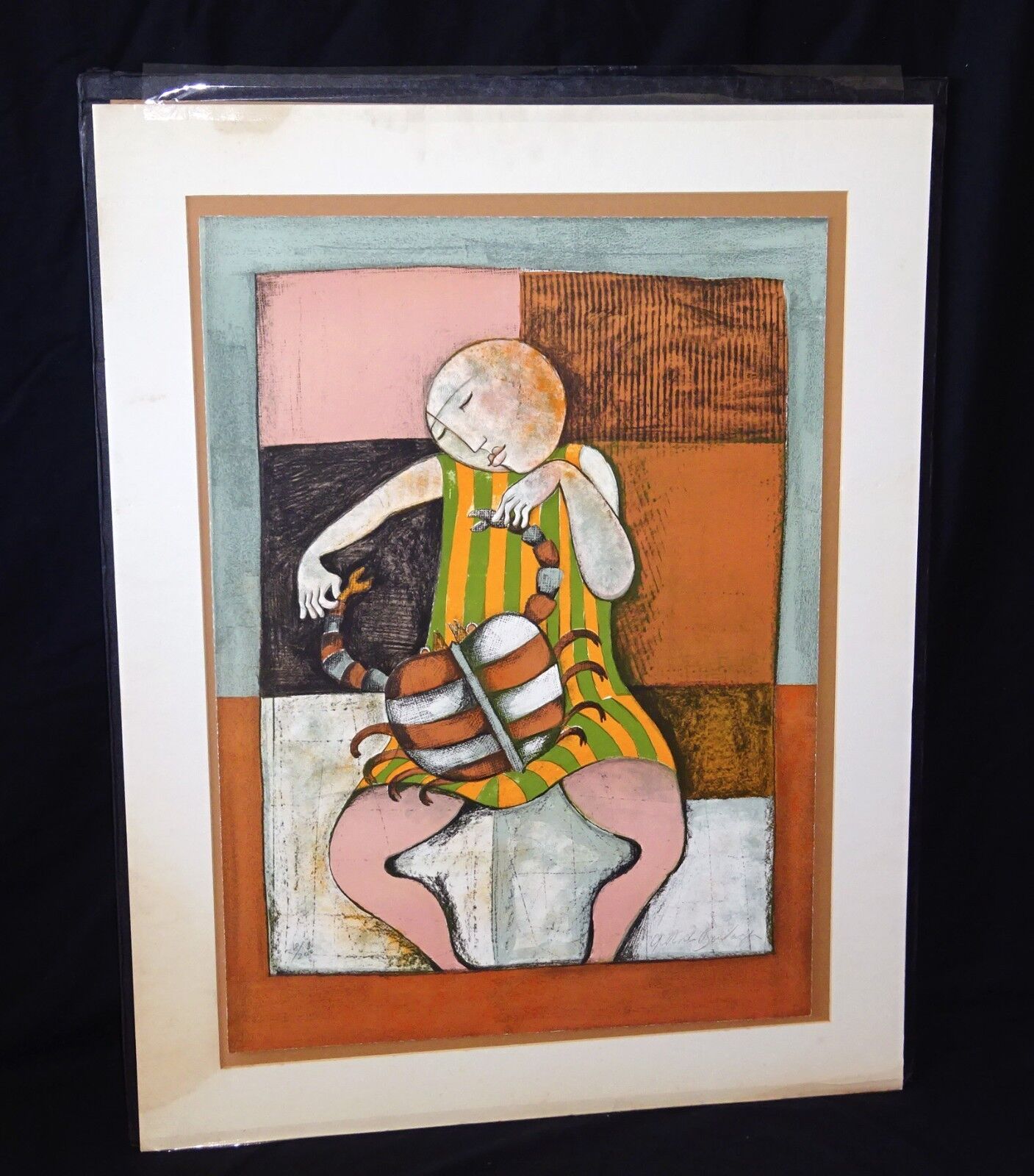 '80s Bolivian Etching Print 18/200 Zodiac Cancer by Graciela Rodo Boulanger (Lea