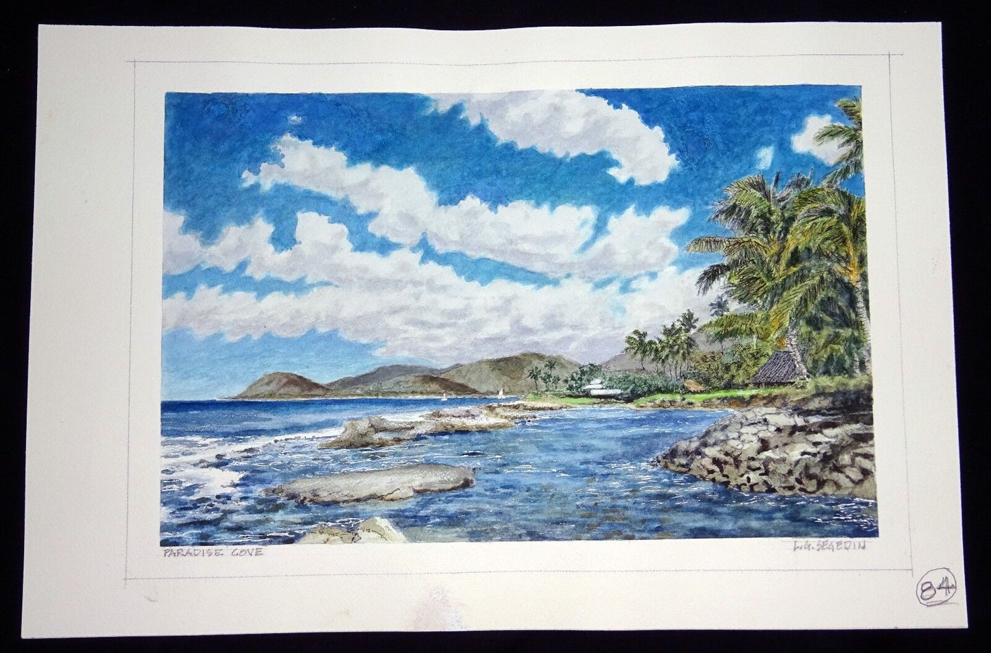Original Hawaii Watercolor Painting "Paradise Cove, West Oahu" by L Segedin #84