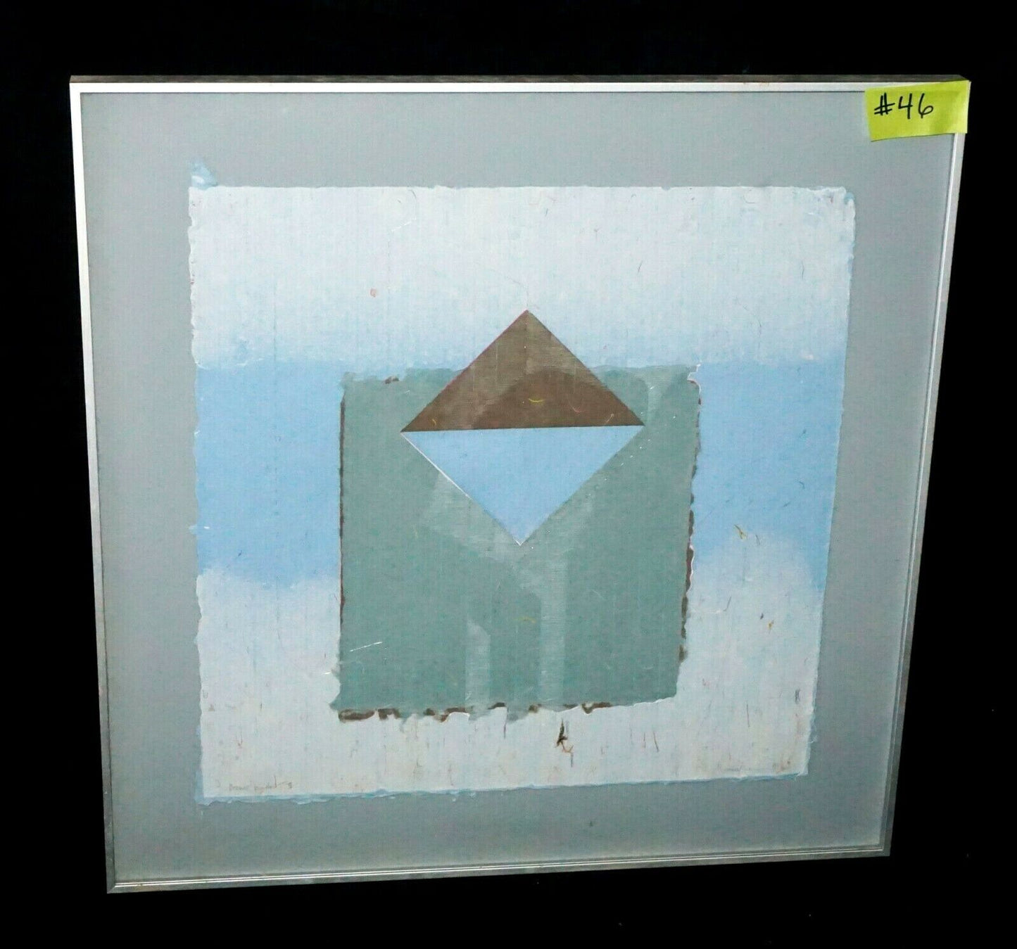 1982 Hawaii Handmade Paper Collage "Corner Window III" by Marcia Morse (***)