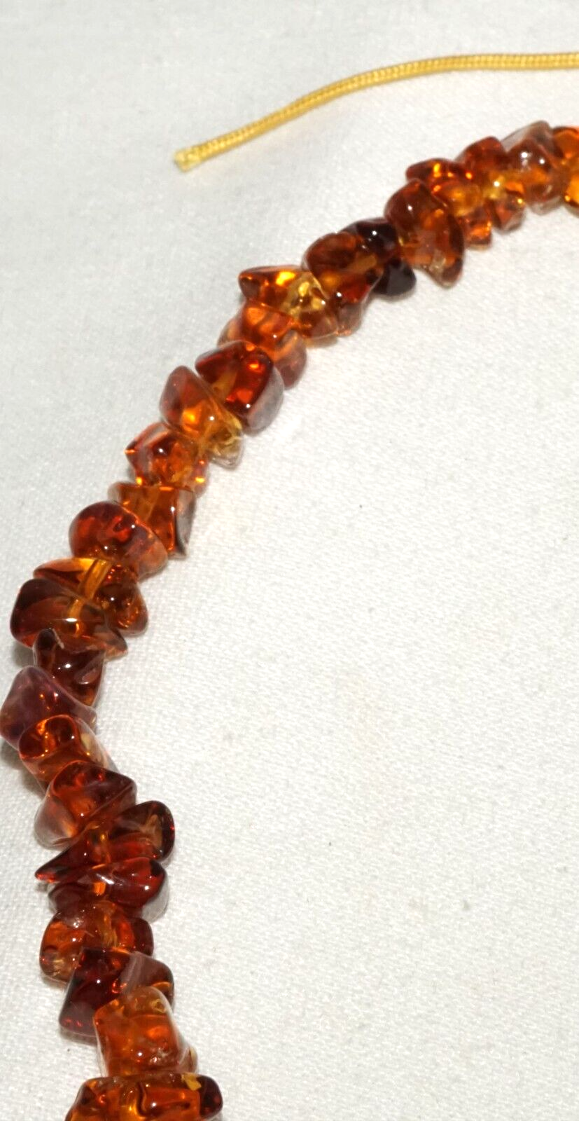 Vintage Japanese Golden Topaz Chip Bead Necklace (InS)L6