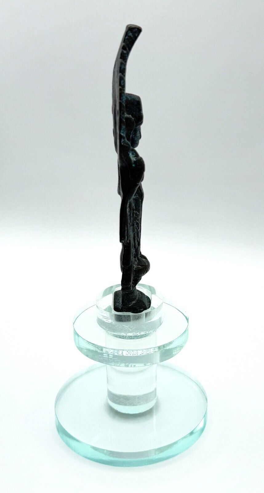 Vintage Bronze Southeast Asian Guanyin Sculpture w Flaming Mandoria (MiM)