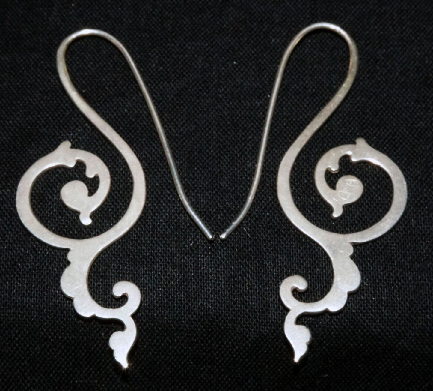 Hawaii Modernist Music Key Motif Sterling Silver Earrings by Joy (WoJ)