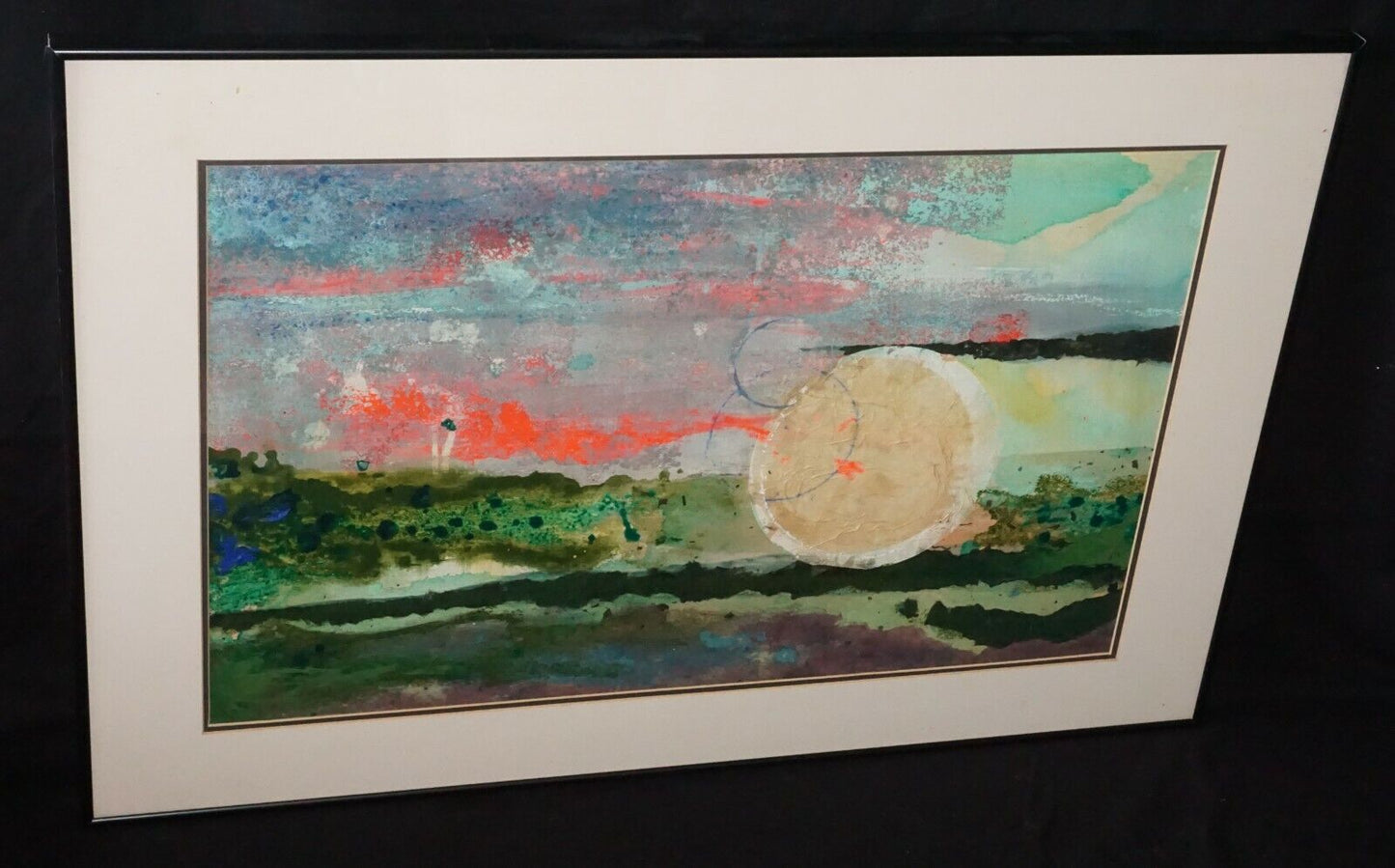 Hawaii Modernist Mixed Media Painting Celestial Voyage by Warren Stenberg (PiJ)