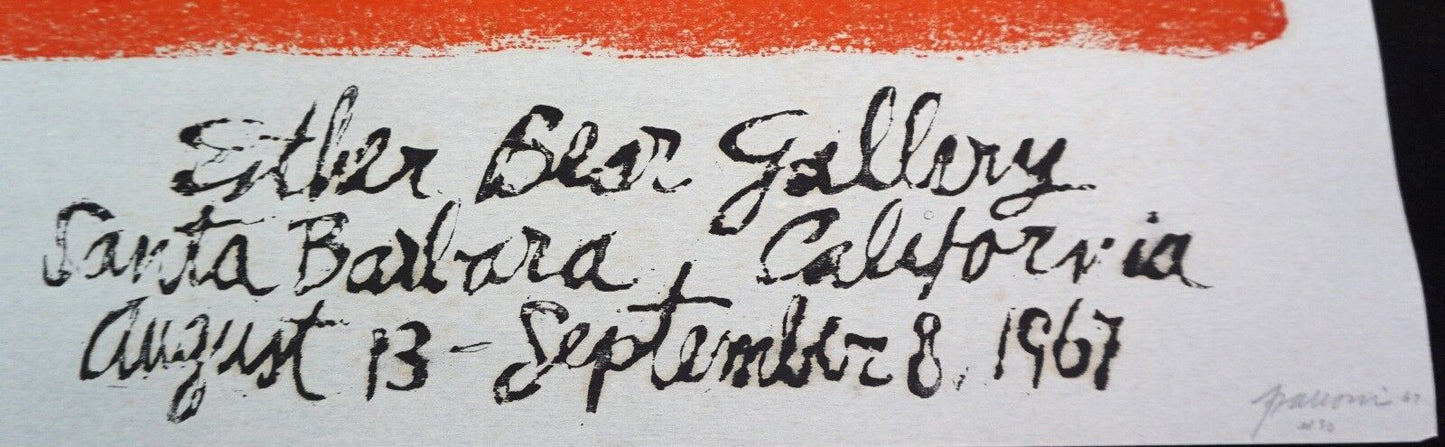 '67 Uruguay Block Print Esther Bear Gallery by Antonio Frasconi (1919-2013)(Mod)