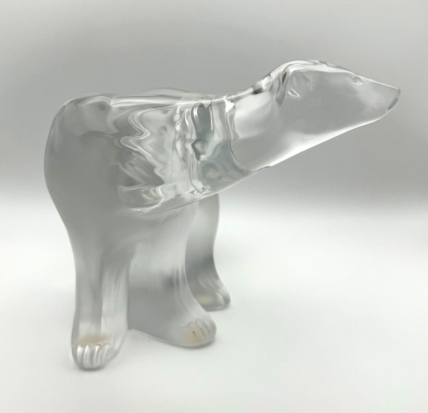 Vintage French Crystal Lalique Polar Bear Figurine (AHB)