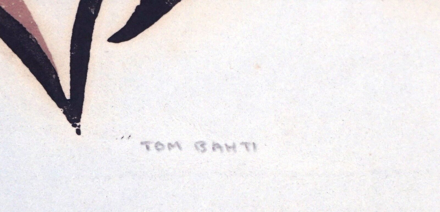 1962 Arizona Serigraph Print 1/30 "Hopi Village" by Tom Bahti (1926-1972) (Mod)