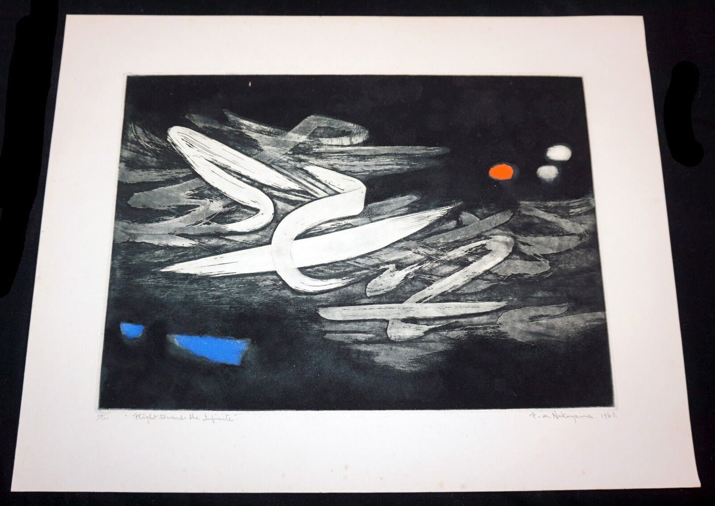 '61 Japanese Print 64/100 Flight towards Infinite Francois Masami Nakayama (Mod)