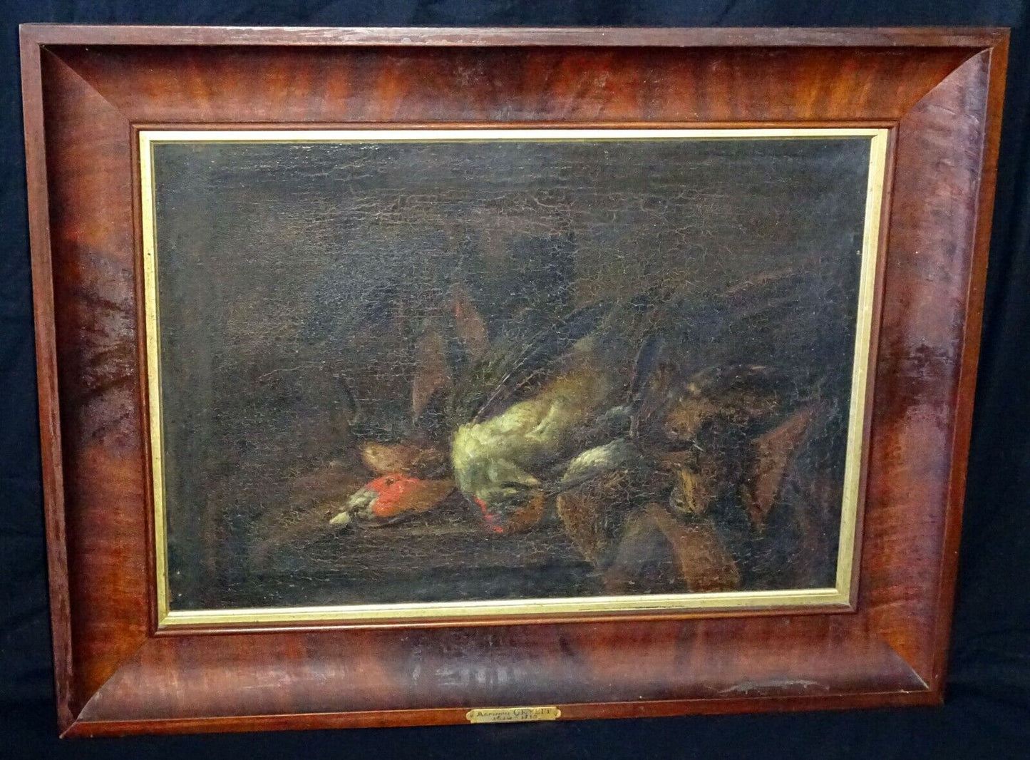 18C Belgian Oil Painting "Still Life w Game" attributed Adriaen de Gryeff (SnE)