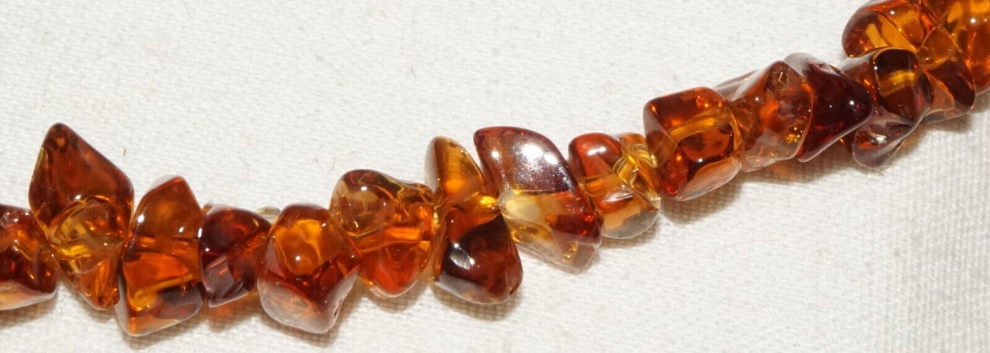 Vintage Japanese Golden Topaz Chip Bead Necklace (InS)L6