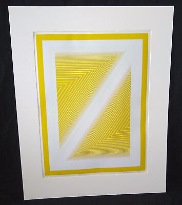 1972 New York Print 140/200 "Yellow Opt Art" by Richard Anuszkiewicz (Mim)