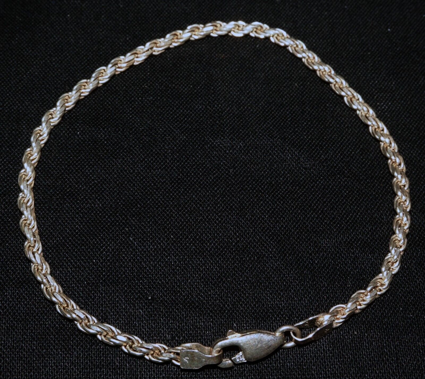 Vintage Italian Sterling Silver Twisted Rope Motif Bracelet (MuS)