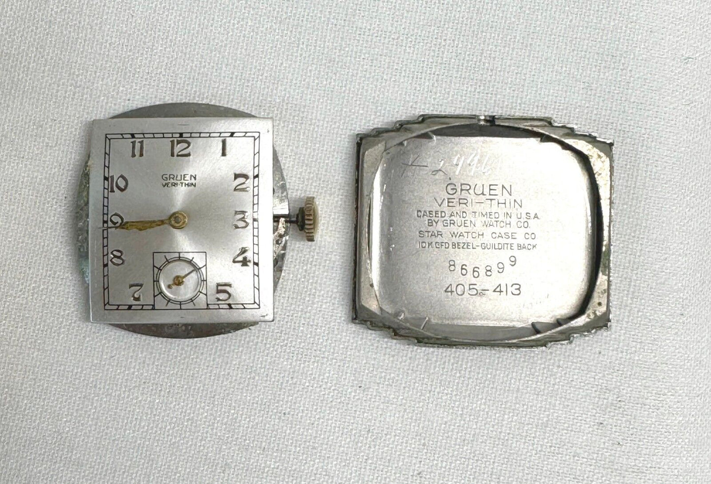 1940's Gruen Veri-Thin Deco Style Wrist Watch (InS)