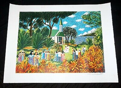 1980s Hawaii Silkscreen Print AP "Kona Wedding" by Guy Buffet (B.1943)(BoP)