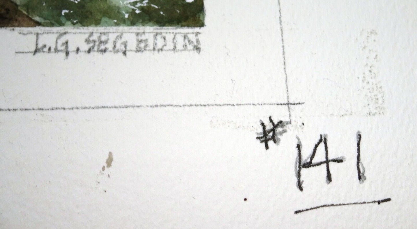 Hawaii Watercolor Painting "West Oahu's Rocky Coast" by L. Segedin #141