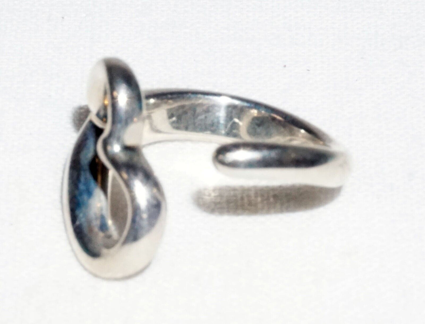 Vtg French Sterling Silver Open Heart Ring Sz.4 Elsa Peretti Tiffany & Co. (InS)