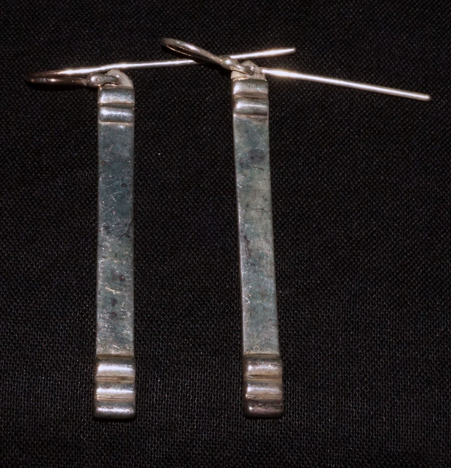 Vintage Hawaii Sterling Silver Hammered Earrings by Stephen Geritz (WoJ)