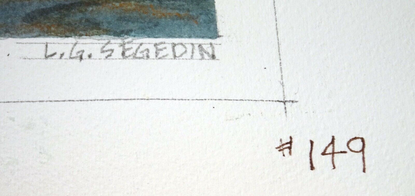 Hawaii Watercolor Painting "Rabbit Island & Makapuu Pt. Sunrise" L. Segedin #149