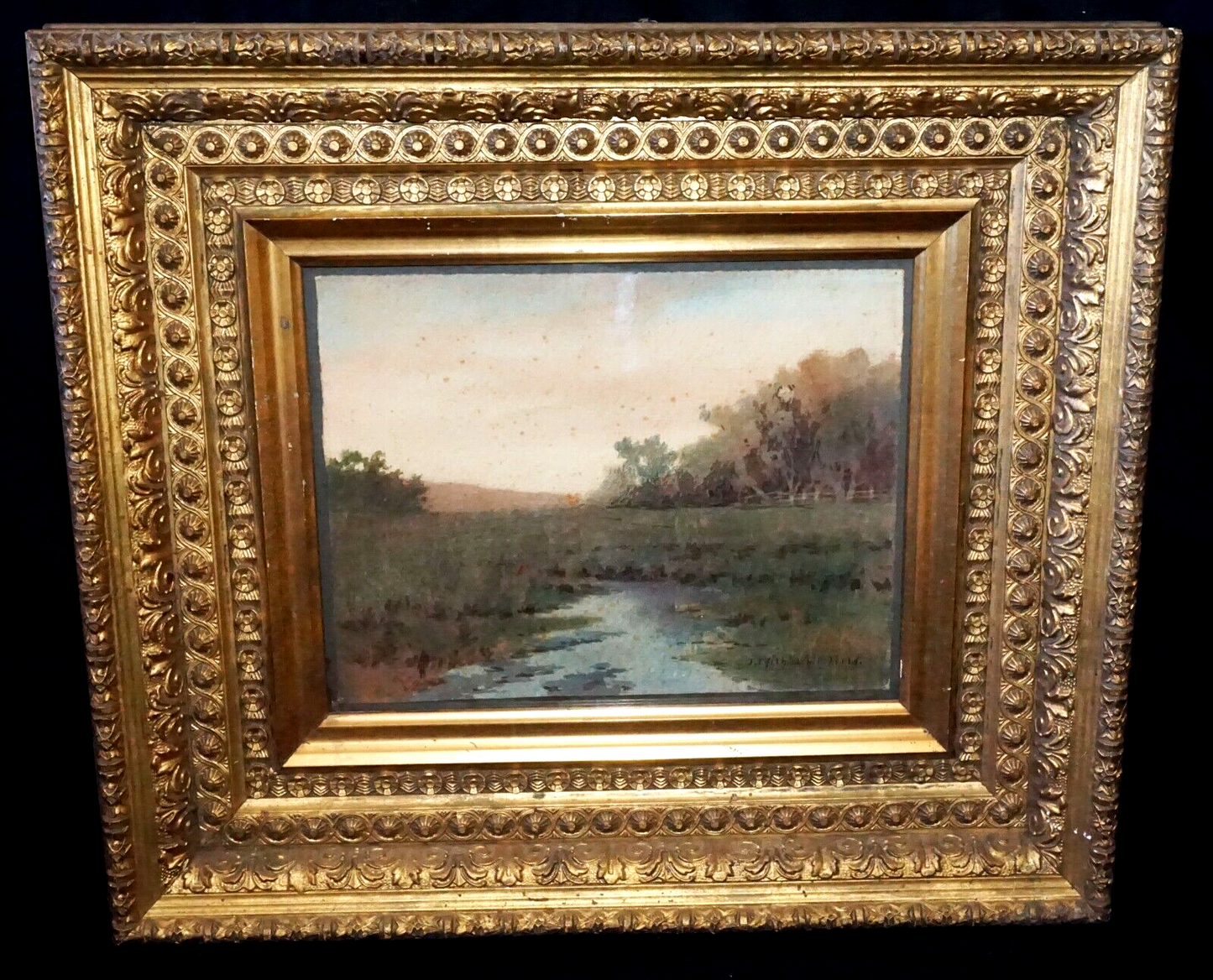 1890s California Watercolor Painting Florence Edith Whitefield (1864-1915)(New)