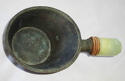 19CT Chinese Bronze Iron with Wood & Hard-stone Handle (Lan)