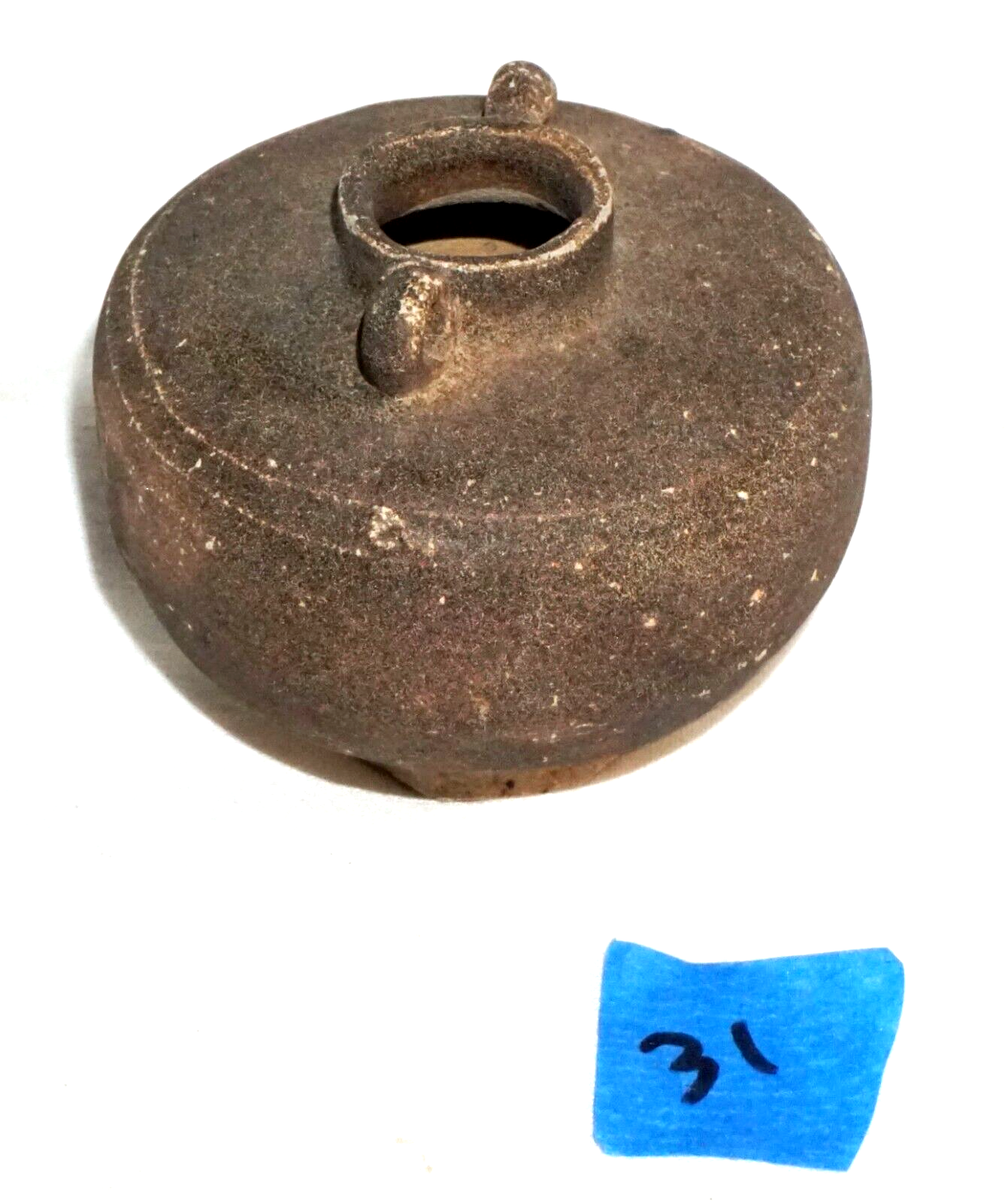15C Thailand Sukhothai Sawankhalok Brown Glaze Jarlet w. Scroll Handles (JSt)31