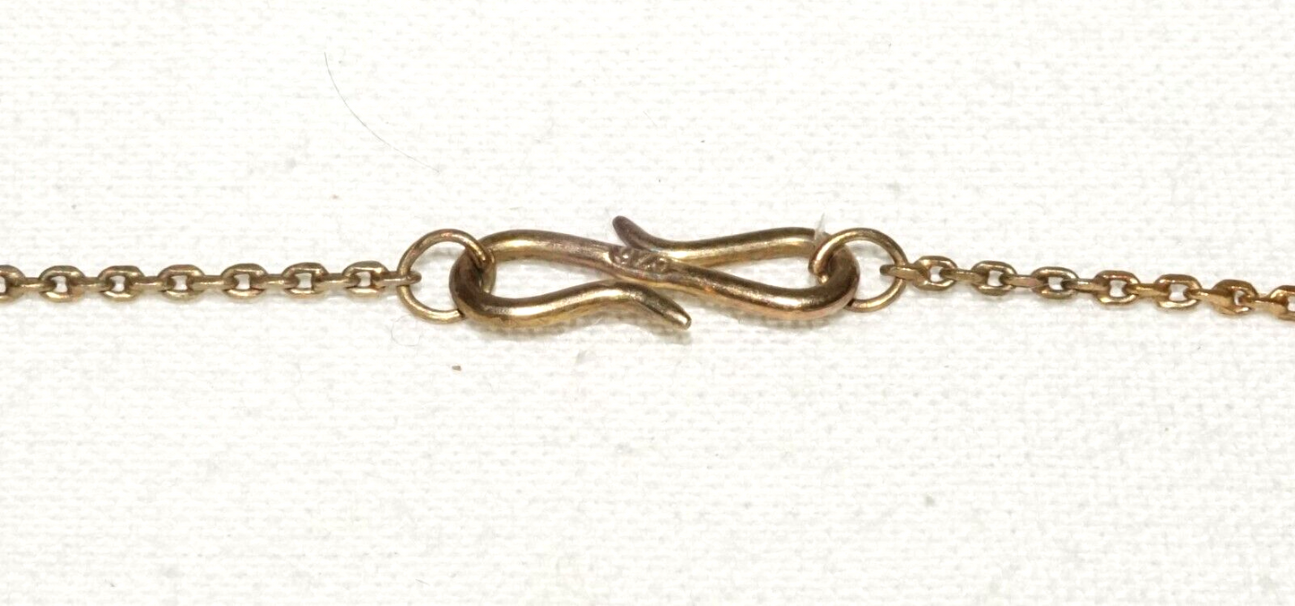 Vintage Gold-washed Sterling Silver Necklace w. 13x Amethyst Pendant (GoB *#22