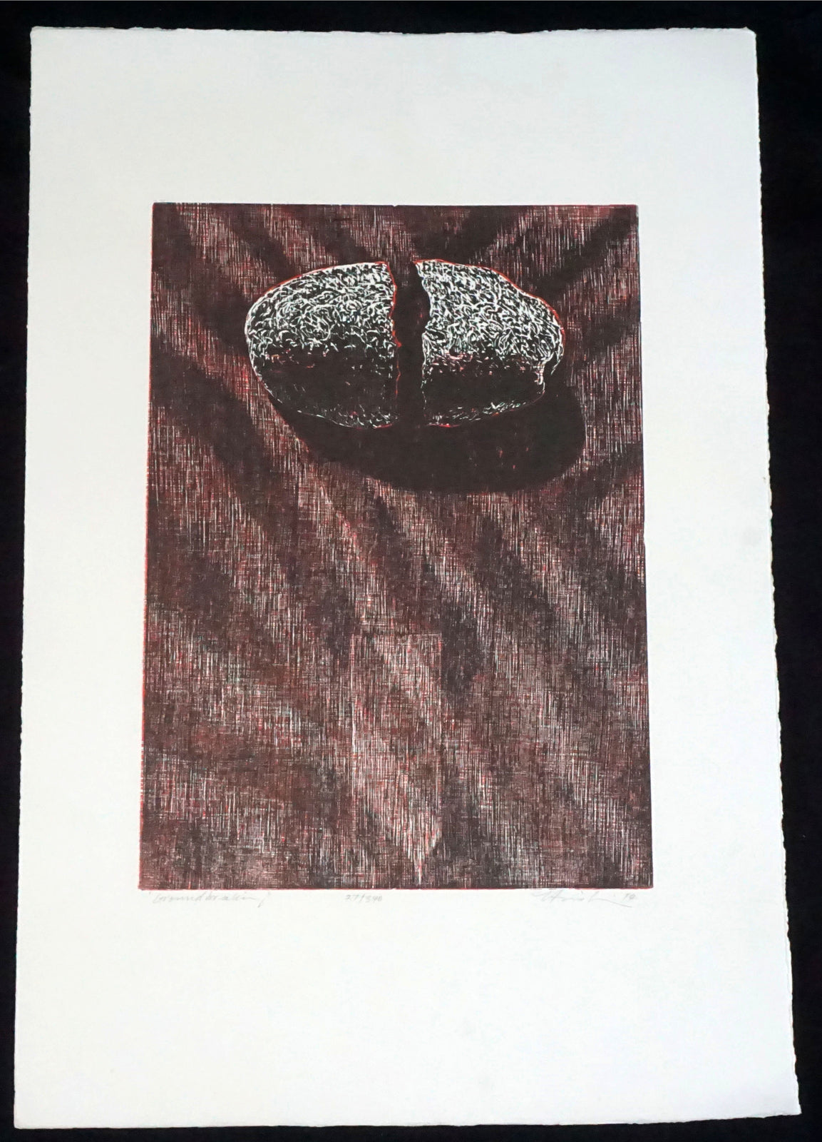 '94 Hawaii Woodcut Print 27/340 Groundbreaking by Hiroki Morinoue (KuK)