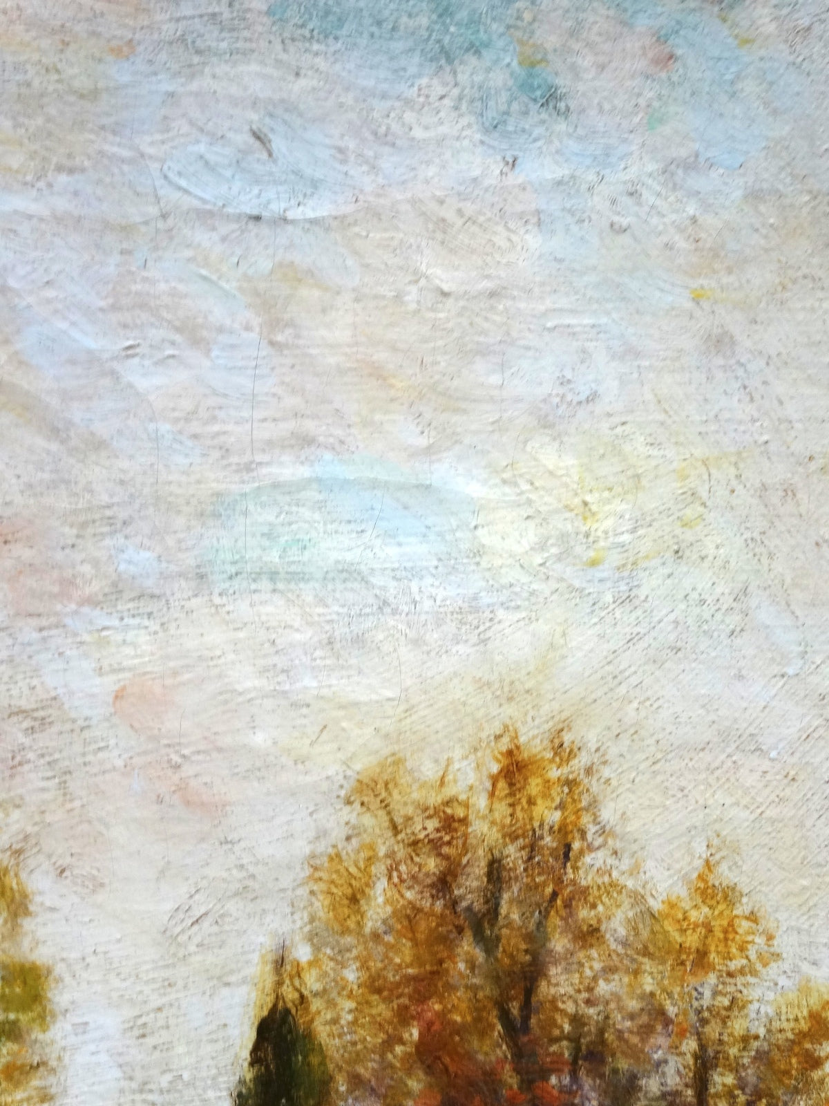 American Oil Painting "Autumn Landscape" by Frederick John Mulhaupt (1871-1938)