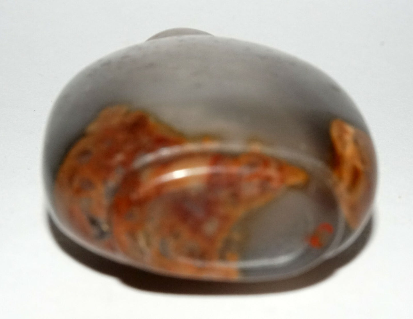 Vintage Chinese Semi Translucent Included Agate Snuff Bottle -  no top (LeS) G4