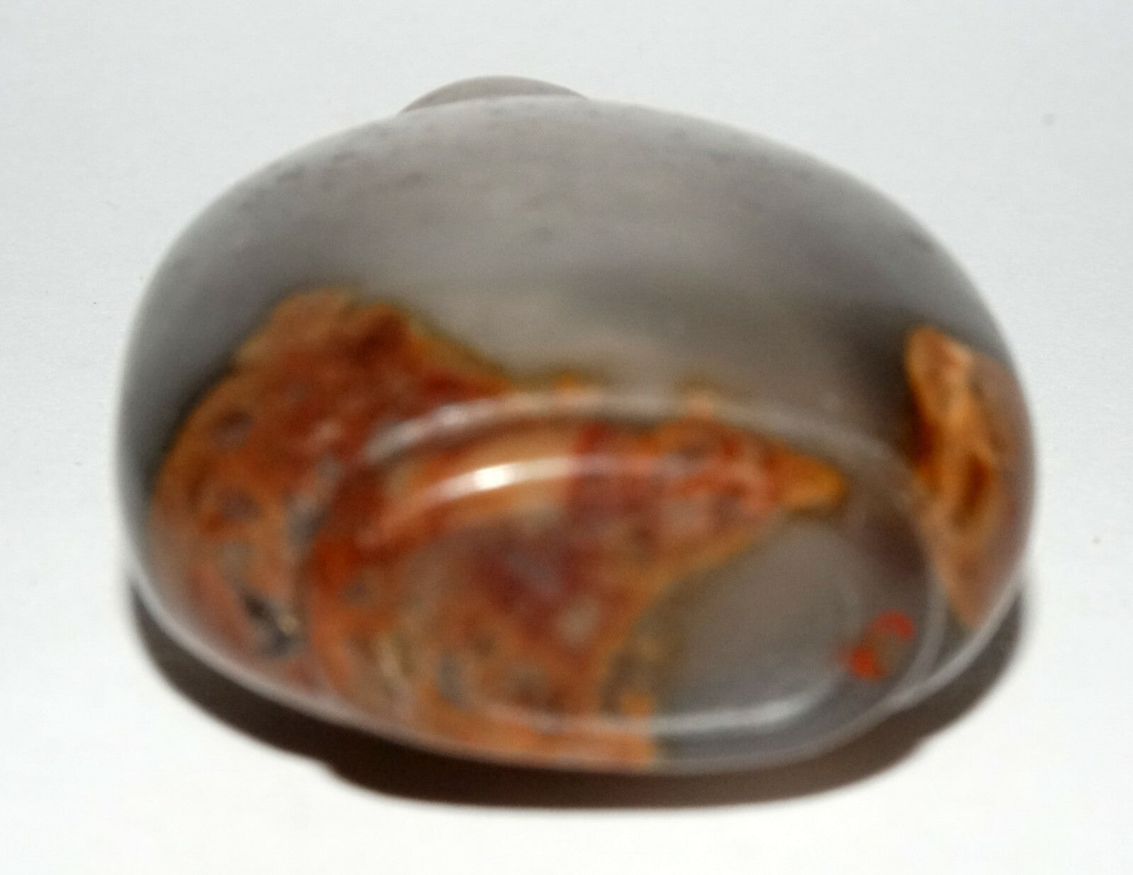 Vintage Chinese Semi Translucent Included Agate Snuff Bottle -  no top (LeS) G4