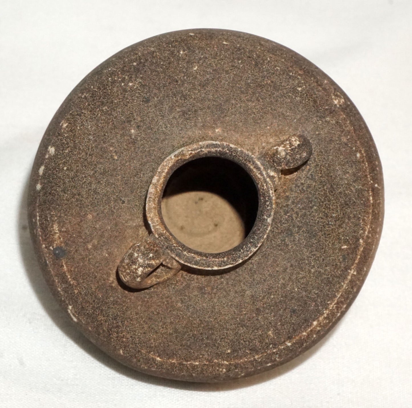 15C Thailand Sukhothai Sawankhalok Brown Glaze Jarlet w. Scroll Handles (JSt)31