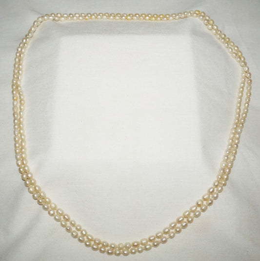 Vintage Baroque Pearl Necklace 62" no Clasp  (FeD)#2