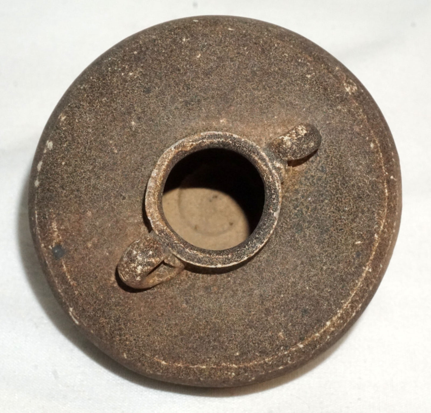 15C Thailand Sukhothai Sawankhalok Brown Glaze Jarlet w. Scroll Handles (JSt)31