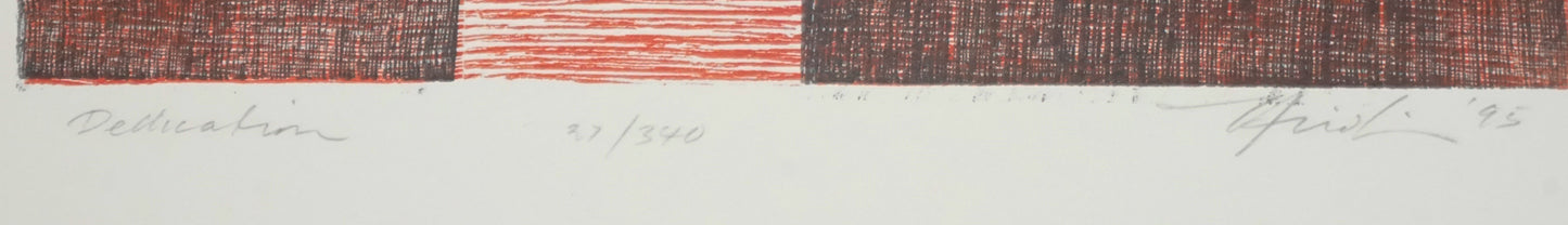 02 Hawaii Woodcut Print 74/75 "Vertical Light" by Hiroki Morinoue (b.1947)(KuK)