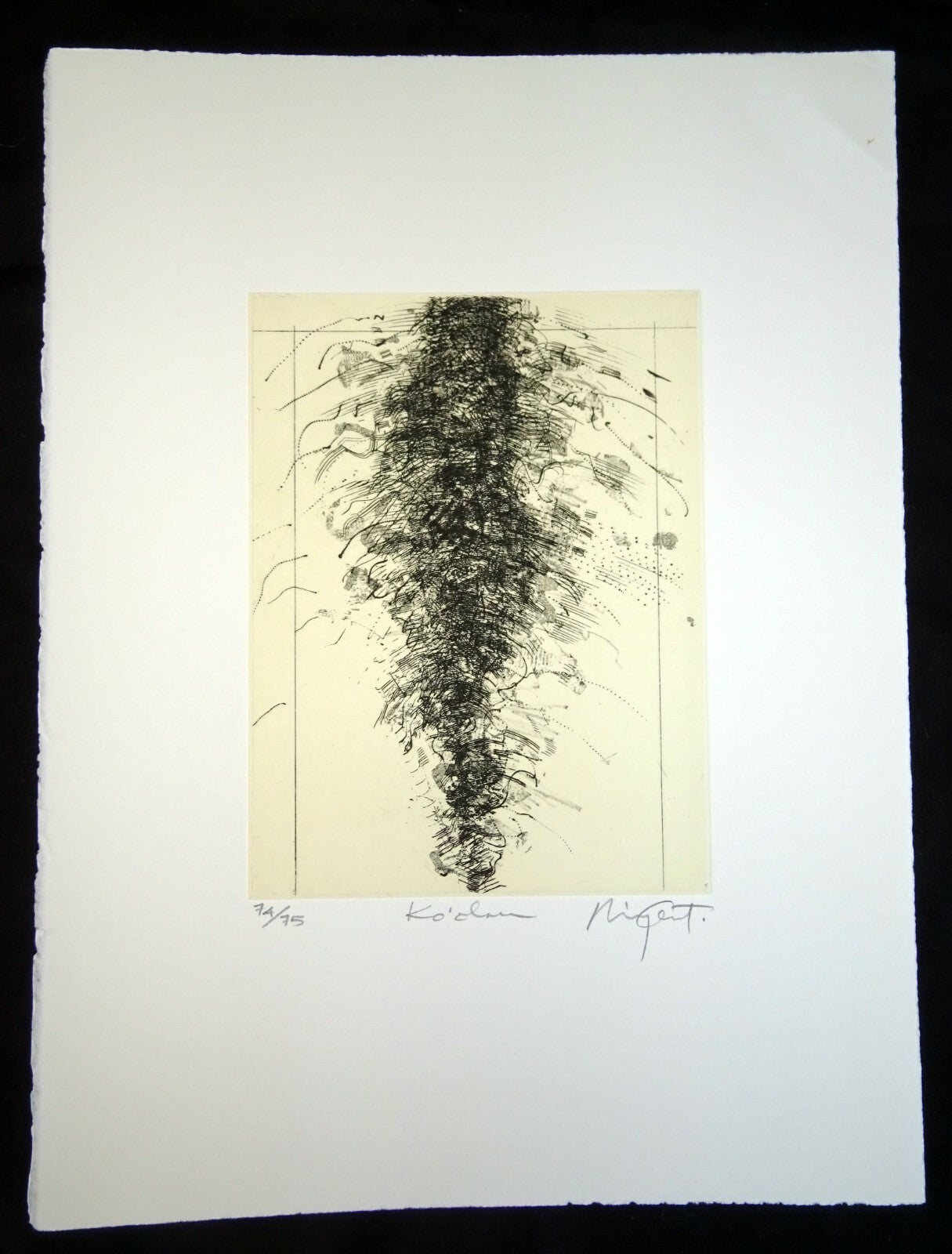 02 Hawaii Intaglio Etching Print 74/75 "Ko'olau" Mountain Wayne Miyamoto (AHB)